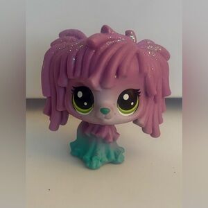 2016 Littlest Pet Shop Sparkles Moppington Purple Teal Glitter Komondor #2-S20